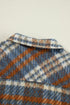 Plaid Print Chest Pockets Turn Down Collar Shacket